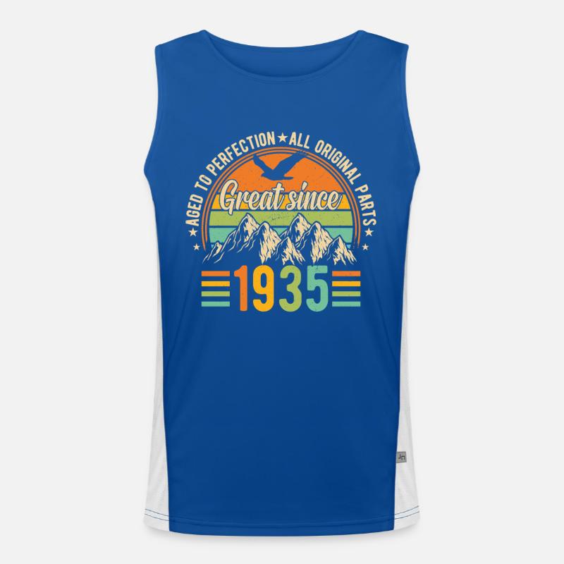 Legendärer 89. Geburtstag 1935 Funktionelles Kontrast-Tank Top für Männer 