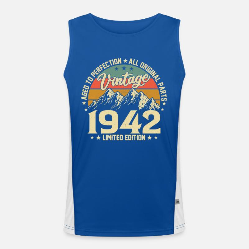 Vintage 82. Geburtstag 1942 Funktionelles Kontrast-Tank Top für Männer 
