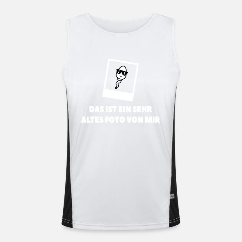 Alter Schnappschuss Funktionelles Kontrast-Tank Top für Männer 