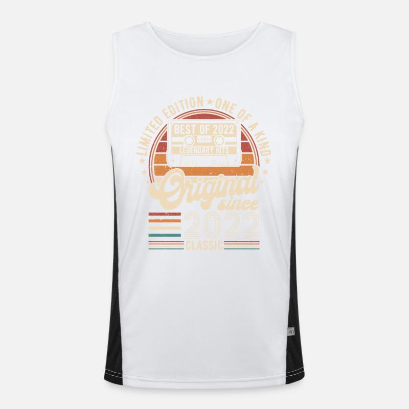 Legendary Birthday Anniversary 2022 - Men's Functional Contrast Tank Top  - white/black