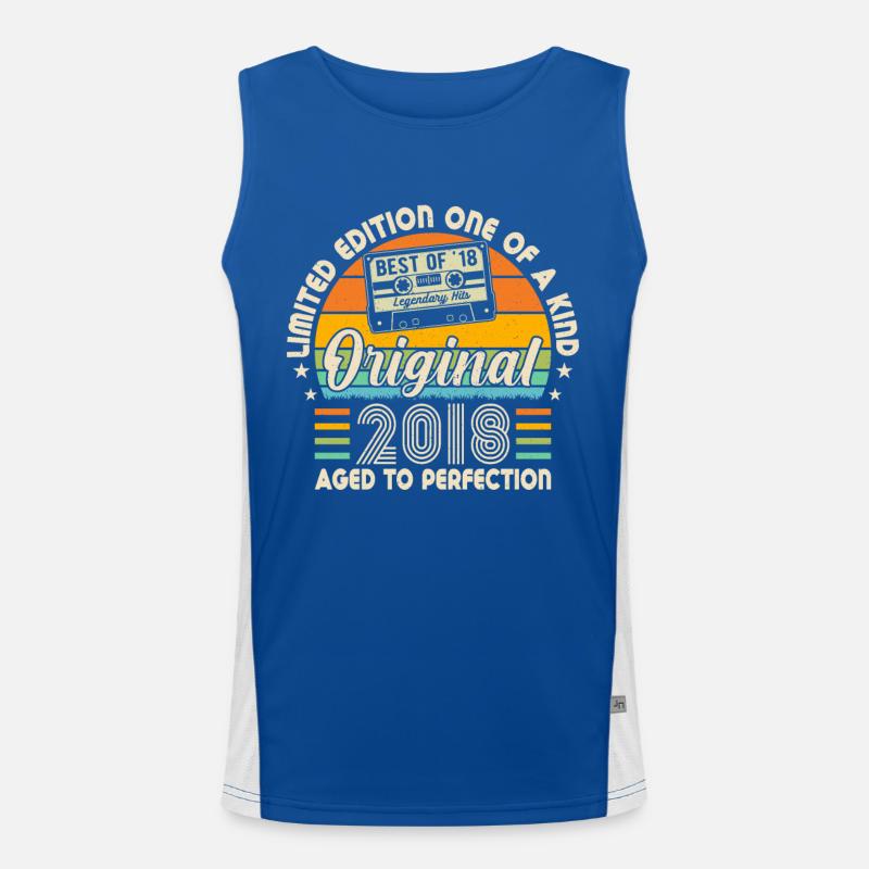 Geburtstagsfreude Deluxe 2018 Funktionelles Kontrast-Tank Top für Männer 