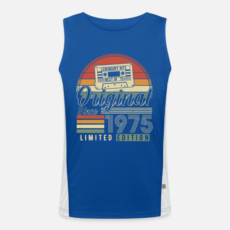 Geboren Legenden 1975 Funktionelles Kontrast-Tank Top für Männer 