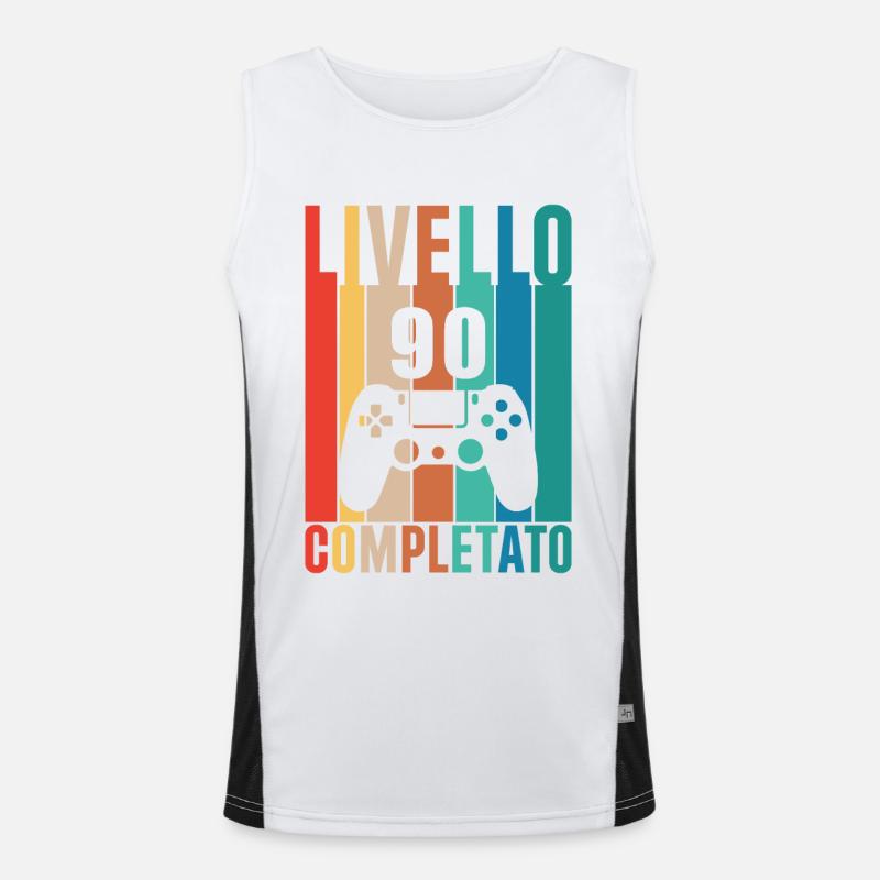 Level 90 Complete - Men's Functional Contrast Tank Top  - white/black