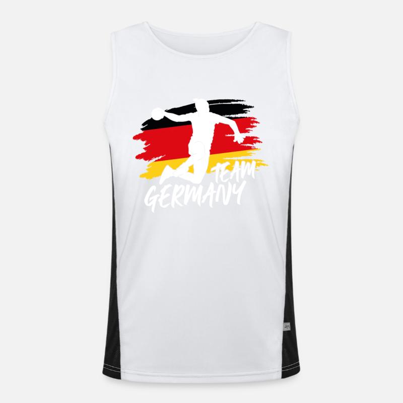 Germany Handball Masterclass - Men's Functional Contrast Tank Top  - white/black