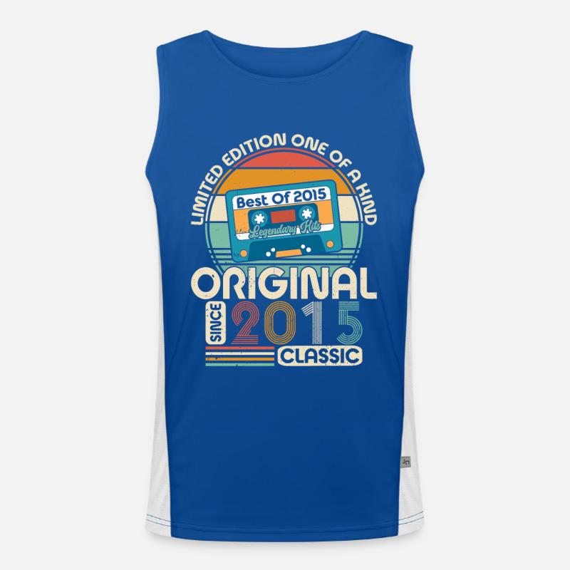 Feierlicher Geburtstagsrausch 2015 Funktionelles Kontrast-Tank Top für Männer 