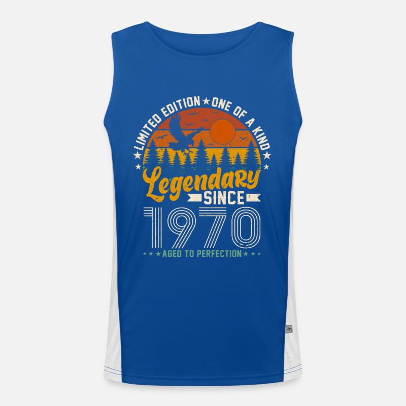 1970er Jahre Geburtstagsgeschenkidee Funktionelles Kontrast-Tank Top für Männer 