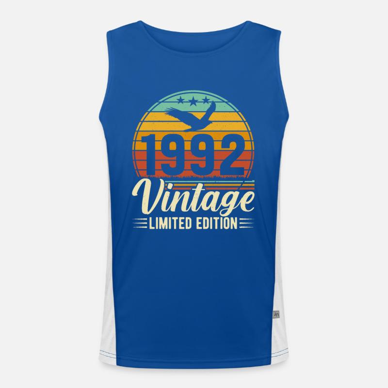 Creative 1992 Vintage Retro Design Men's Functional Contrast Tank Top 