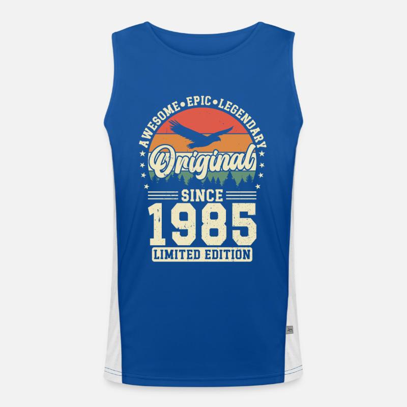 Unique 1985 Vintage Retro Men's Functional Contrast Tank Top 