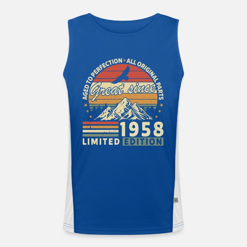 Vintage Legend 1958 Funktionelles Kontrast-Tank Top für Männer 