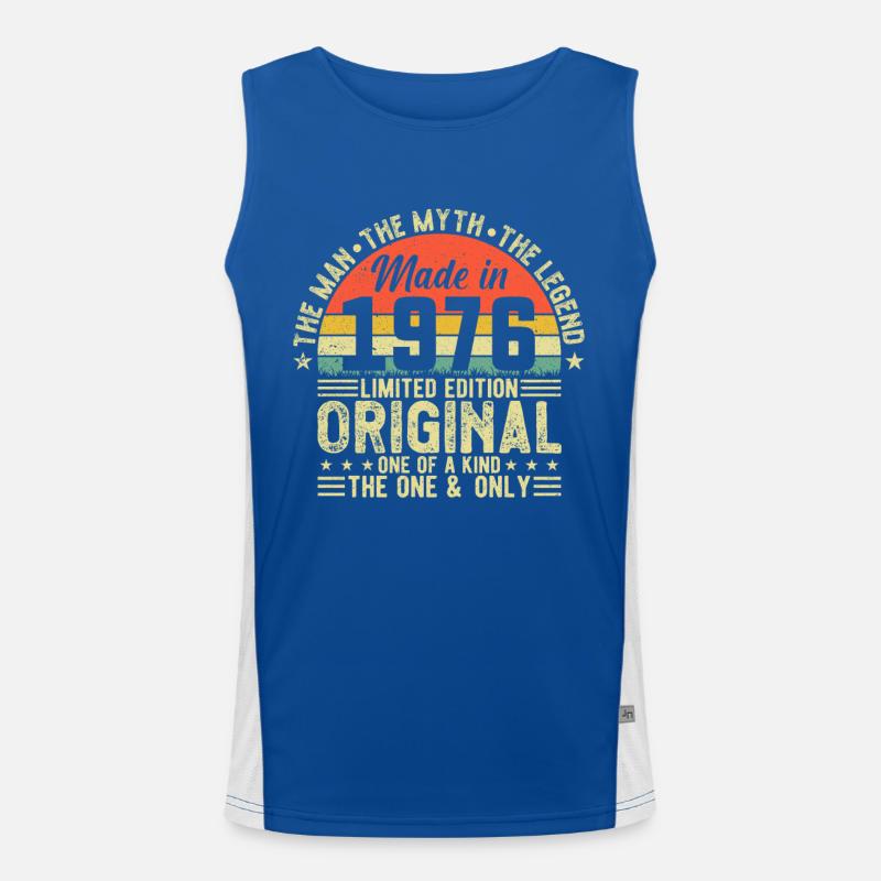Legenden von 1976 Funktionelles Kontrast-Tank Top für Männer 