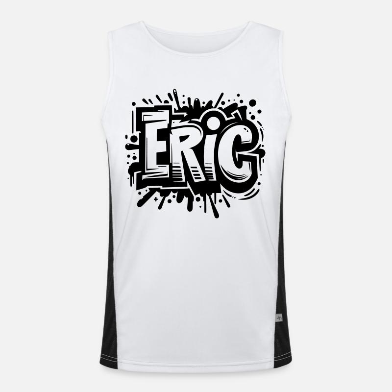 Eric Surname First Name Graffiti Men's Functional Contrast Tank Top 