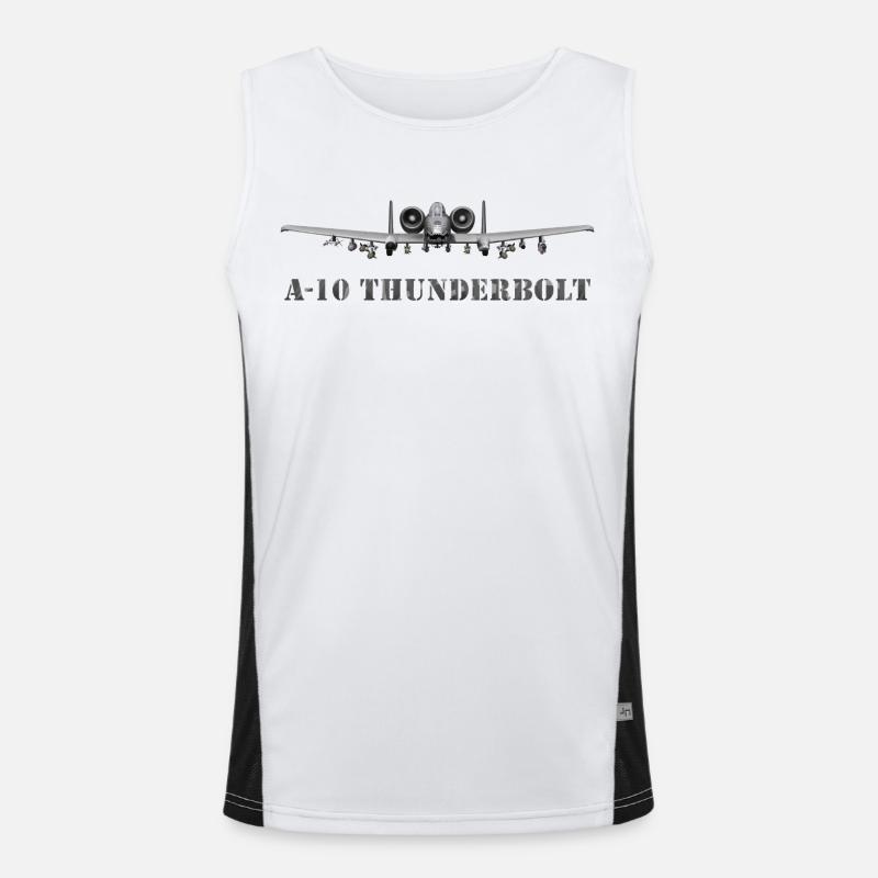 Conception de l’avion de chasse A-10 Thunderbolt Débardeur respirant contrasté Homme 