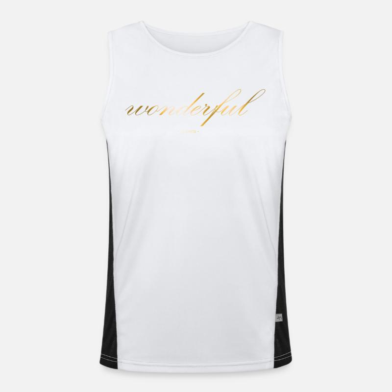 Wonderful - Men's Functional Contrast Tank Top  - white/black