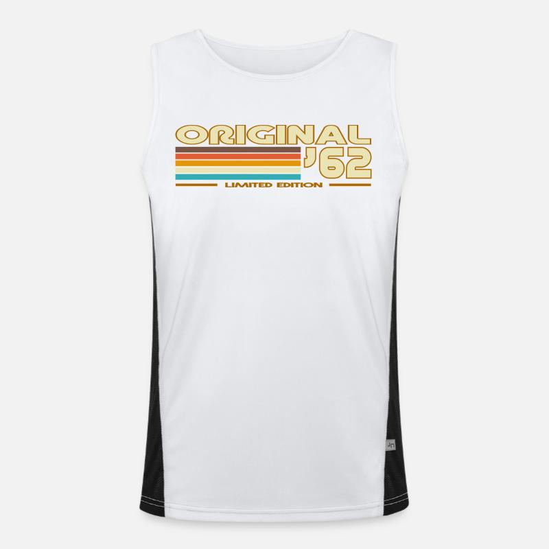 Retro 62 Rainbow - Men's Functional Contrast Tank Top - white/black