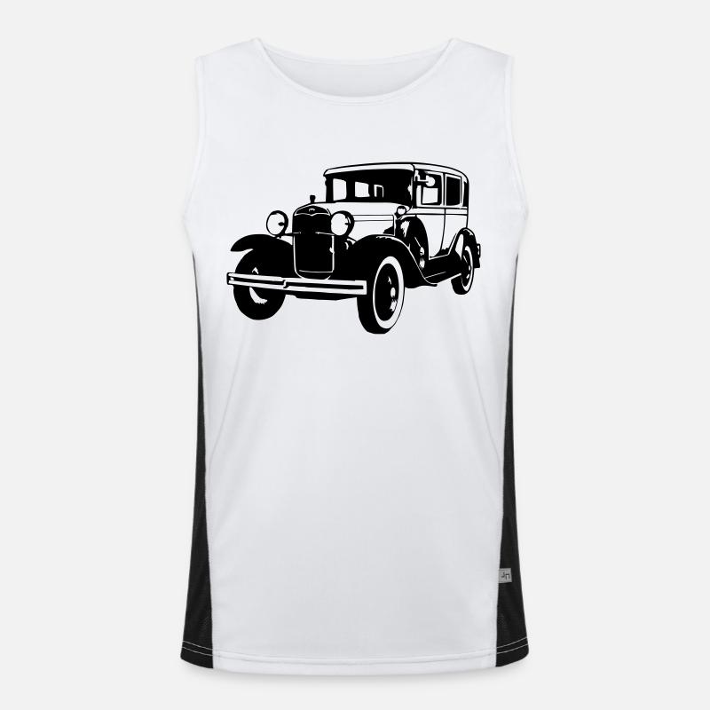 Oldtimer Limousine Funktionelles Kontrast-Tank Top für Männer 