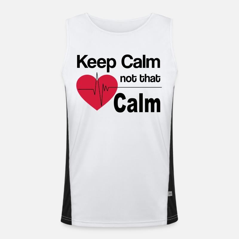 keep calm doc - Men's Functional Contrast Tank Top  - white/black