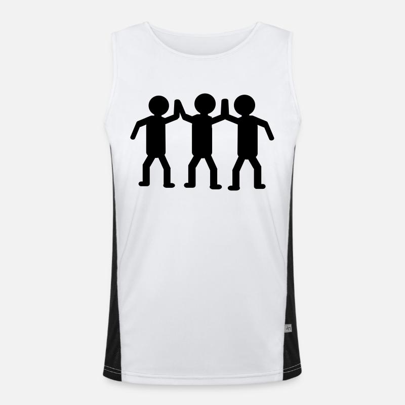 winner victory sieger - Men's Functional Contrast Tank Top  - white/black