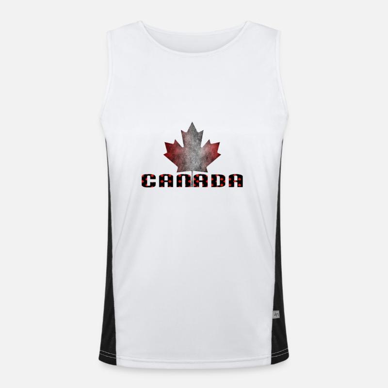 Canada maple leaf - Canadas Ahornblatt Funktionelles Kontrast-Tank Top für Männer 