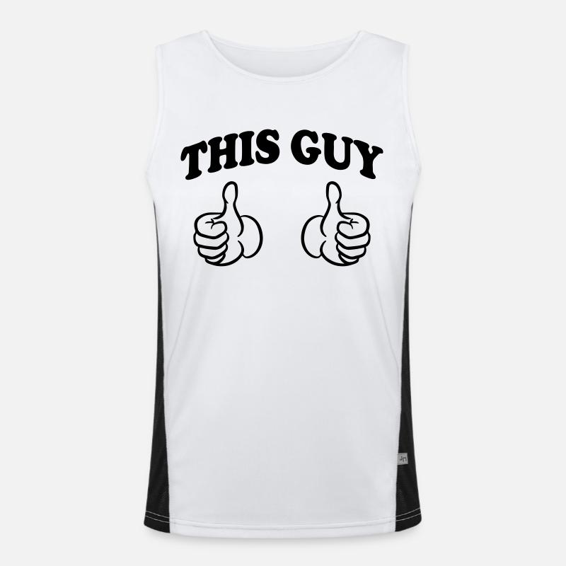 This Guy (Custom) - Men's Functional Contrast Tank Top  - white/black