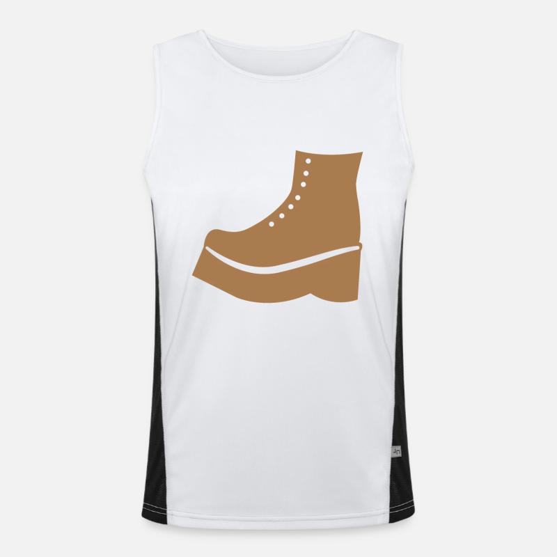 Brown Boot Schuh Funktionelles Kontrast-Tank Top für Männer 
