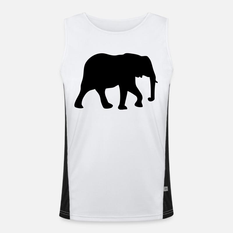 Elefant - Elephant Funktionelles Kontrast-Tank Top für Männer 