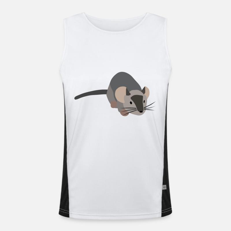 Graue Maus Funktionelles Kontrast-Tank Top für Männer 