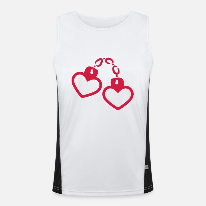 Handcuff heart Men's Functional Contrast Tank Top 