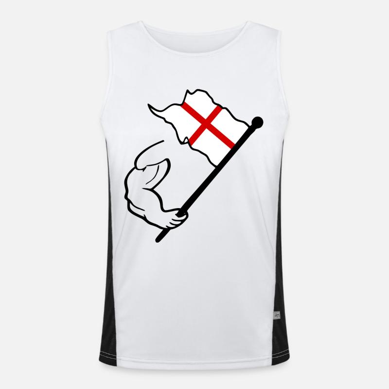 England Flagge Funktionelles Kontrast-Tank Top für Männer 