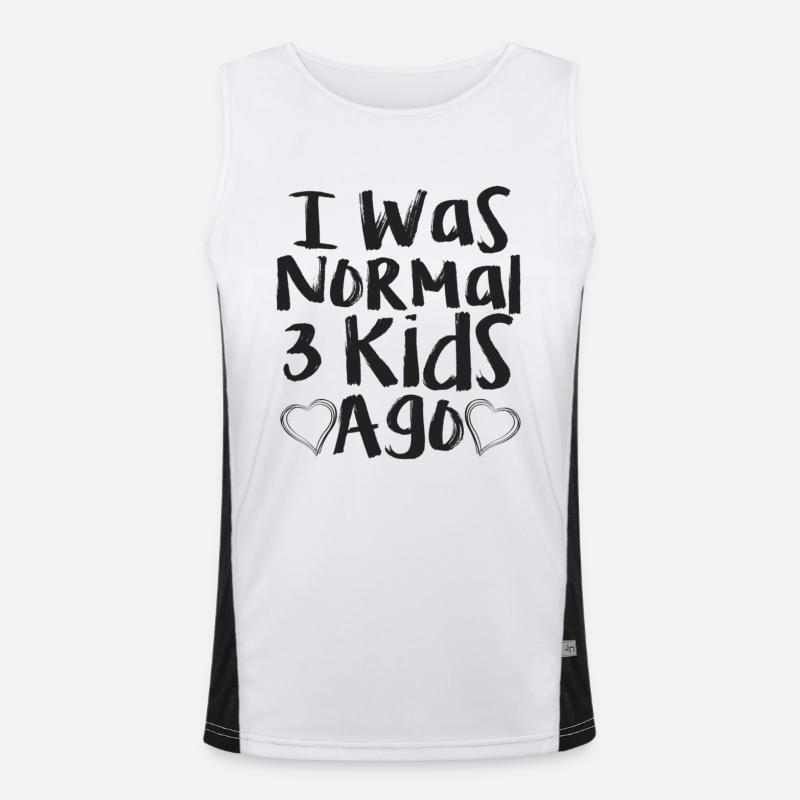 J'avais normalement 3 enfants il y a Débardeur respirant contrasté Homme 