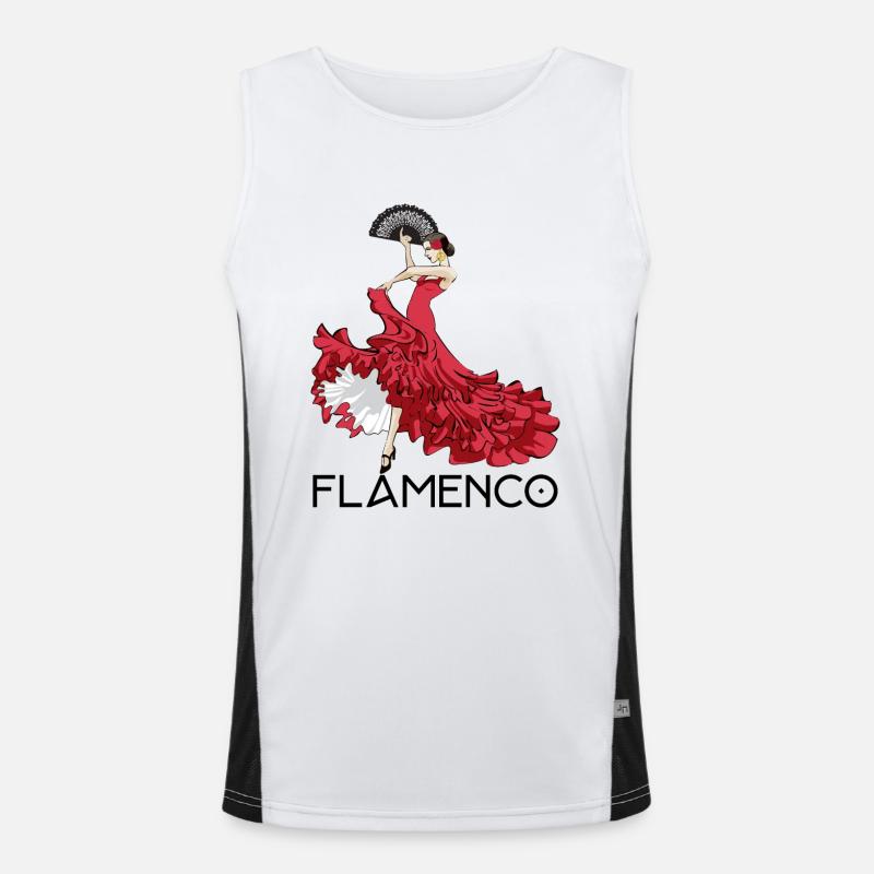 Flamenco dancer Men's Functional Contrast Tank Top 