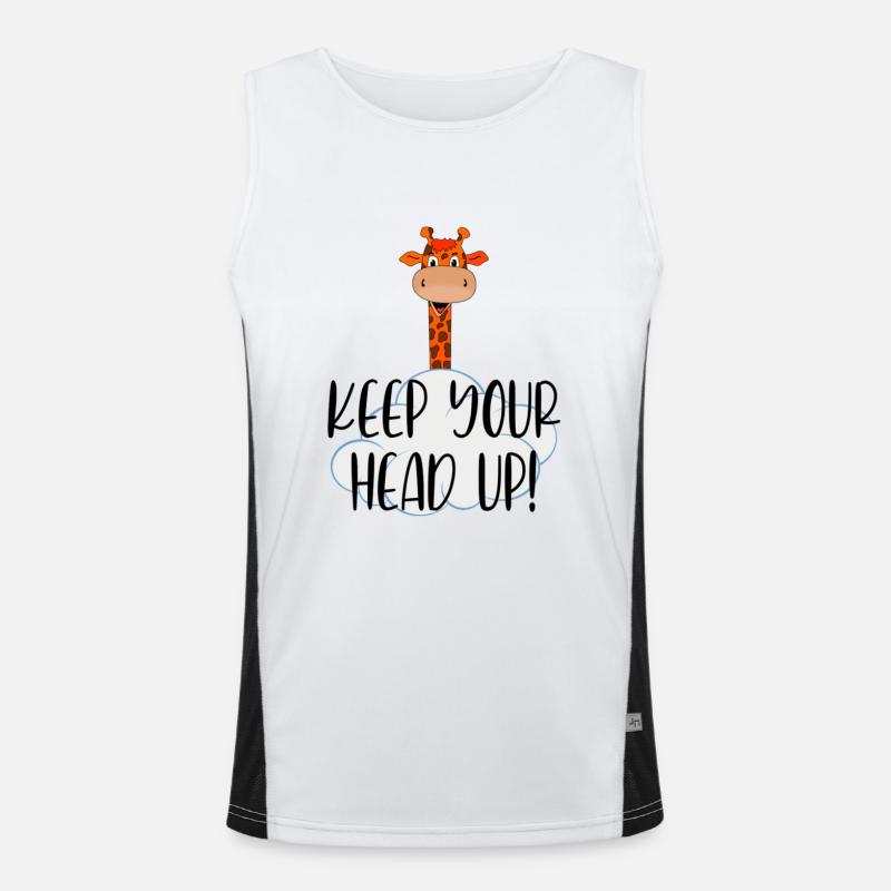 Keep your head up! Men's Functional Contrast Tank Top 