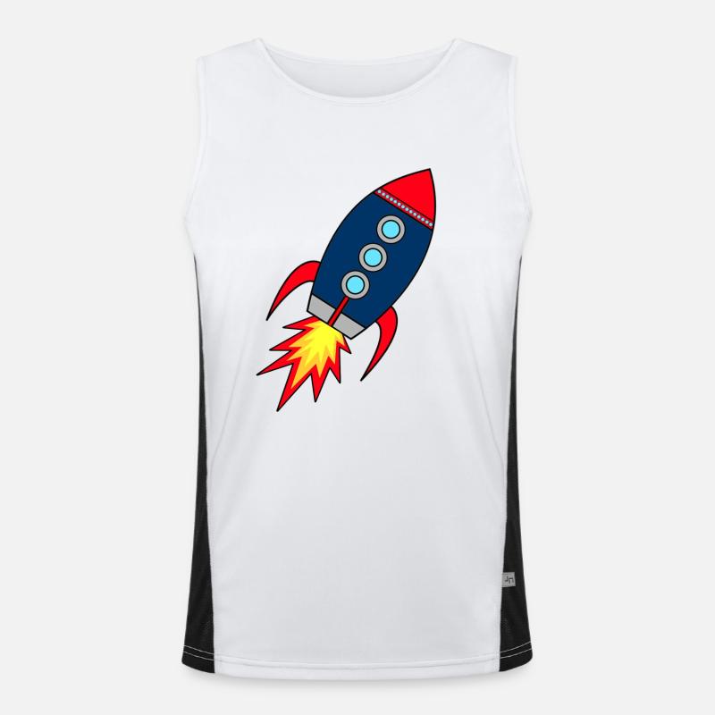 Rocket * rocket launches Men's Functional Contrast Tank Top 