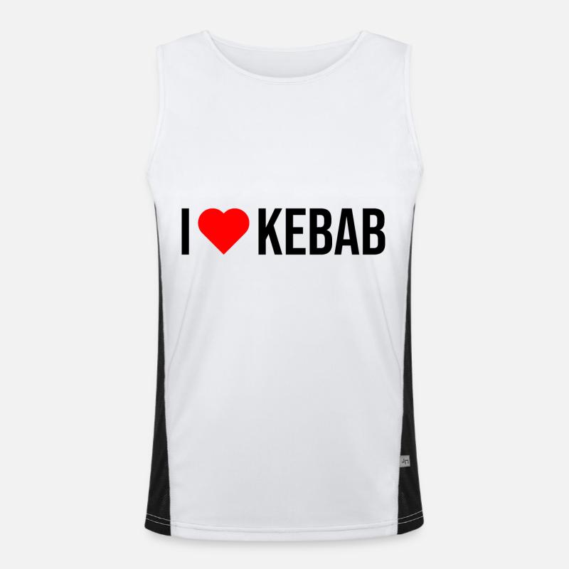 j'aime le kebab Débardeur respirant contrasté Homme 