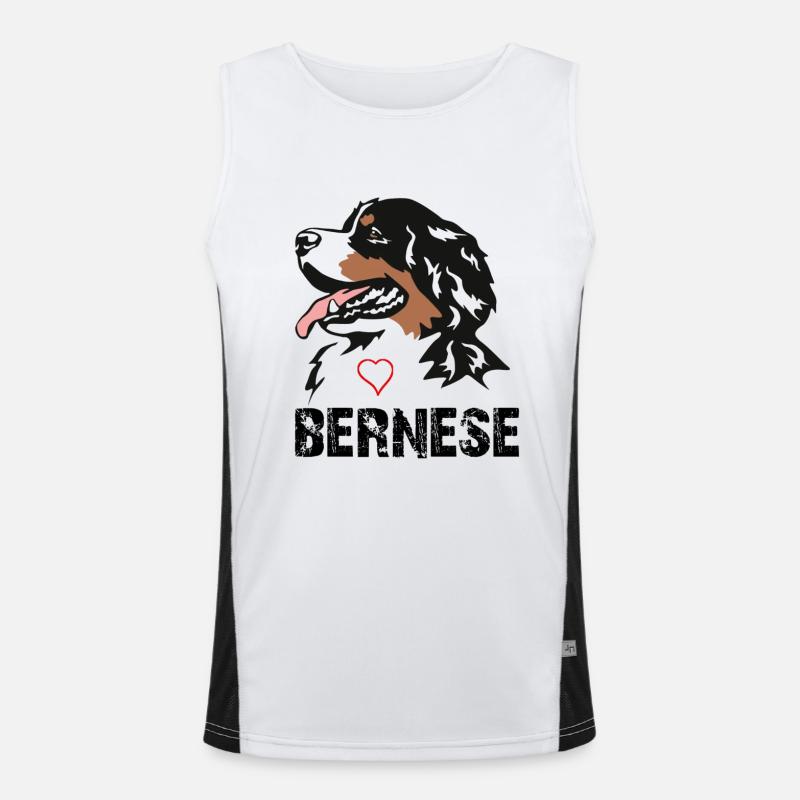 Berner Berghund Funktionelles Kontrast-Tank Top für Männer 