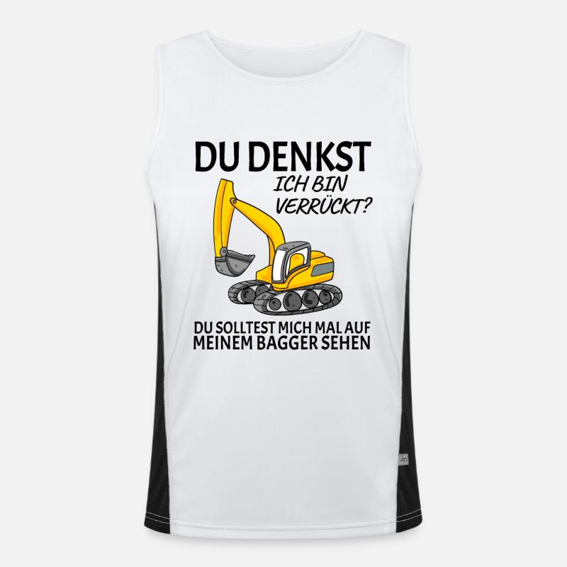 Baggerfahrer Bagger Funktionelles Kontrast-Tank Top für Männer 