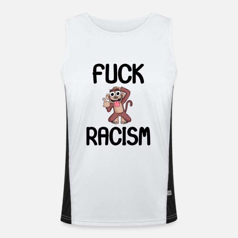 Against racism Men's Functional Contrast Tank Top 