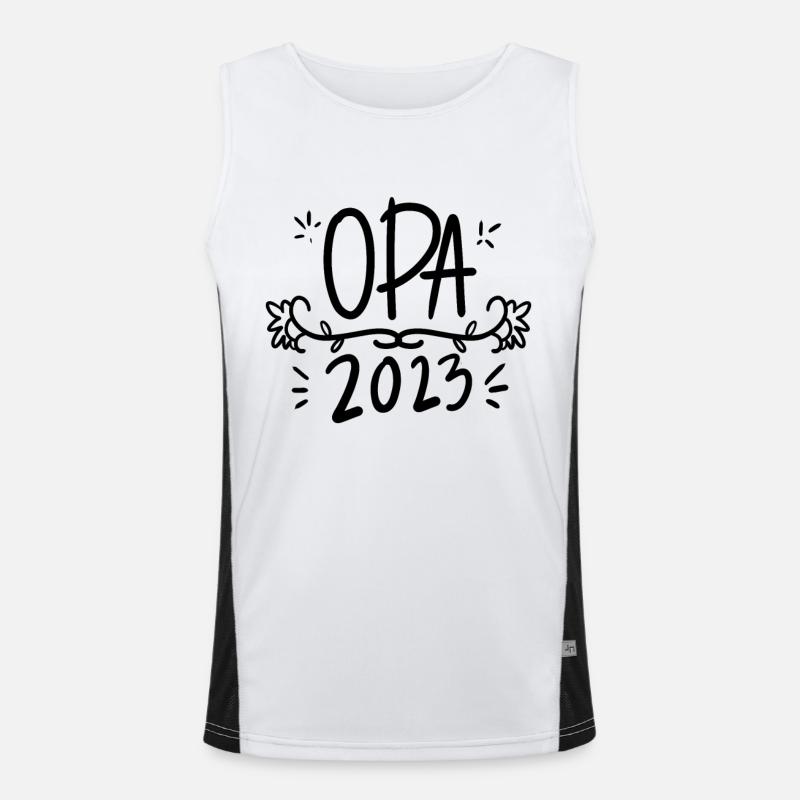 Opa 2023 - Opa werden - Bald Opa Funktionelles Kontrast-Tank Top für Männer 