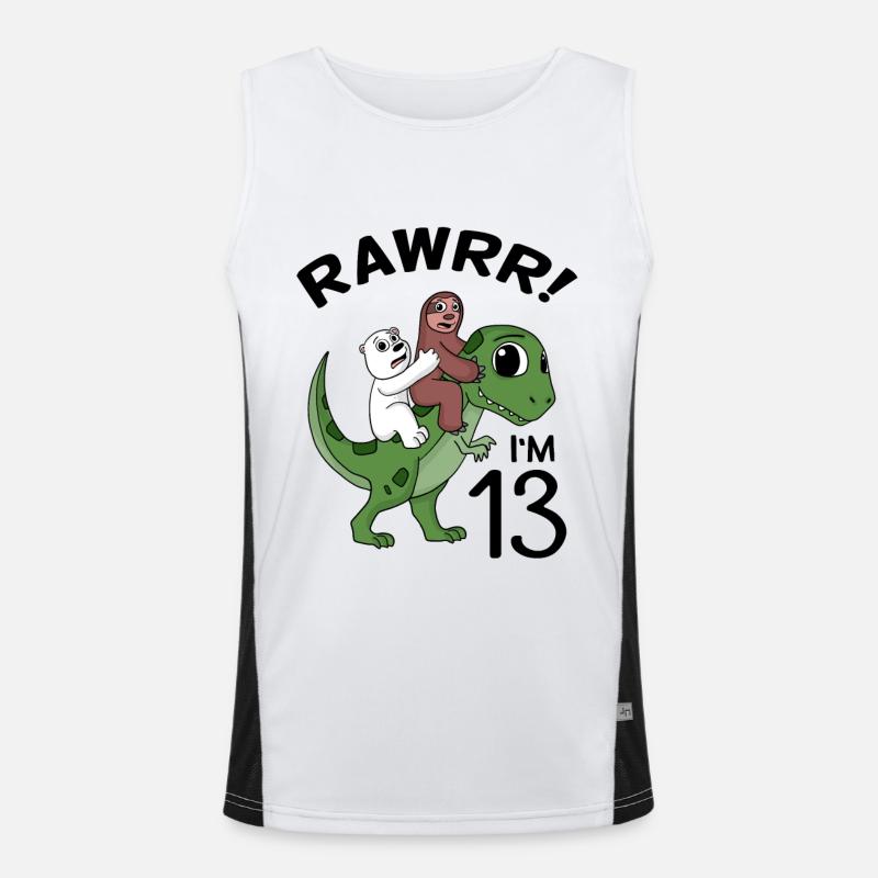 13th birthday 13 years gift Men's Functional Contrast Tank Top 