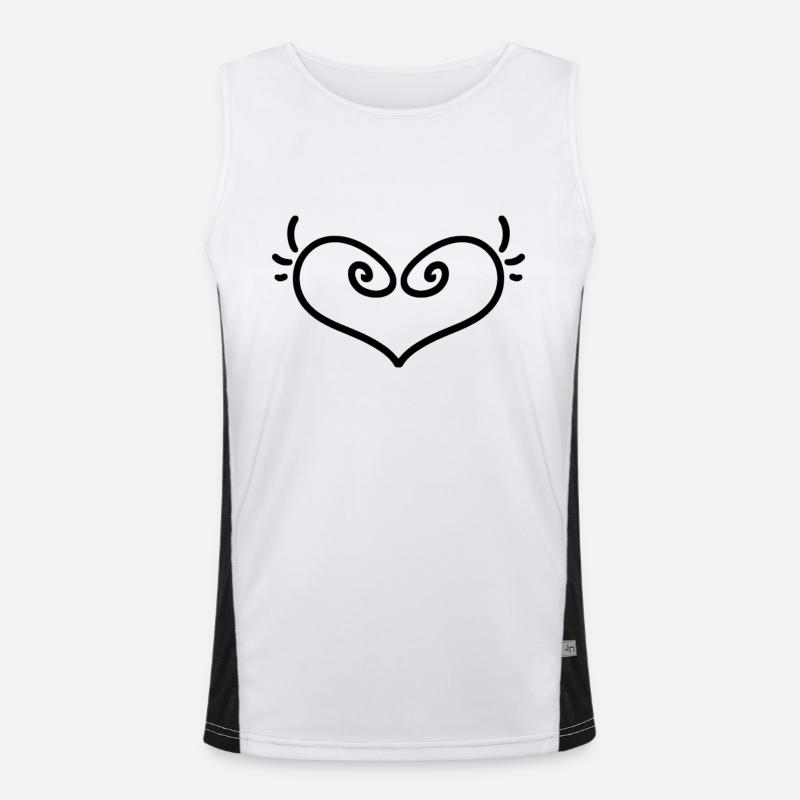 Herz Engel Schutzengel Funktionelles Kontrast-Tank Top für Männer 