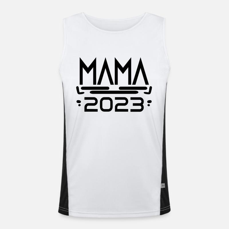 Mutter 2023 Mama Schwangerschaft Geburtstag Funktionelles Kontrast-Tank Top für Männer 