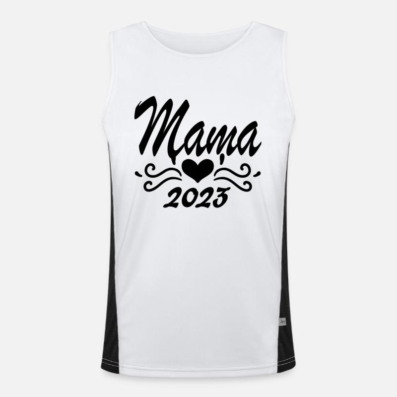 Mama 2023 Mutter Funktionelles Kontrast-Tank Top für Männer 