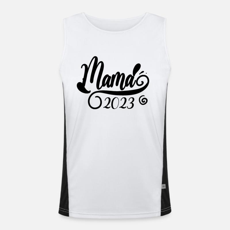 Mama 2023 Mutter Funktionelles Kontrast-Tank Top für Männer 