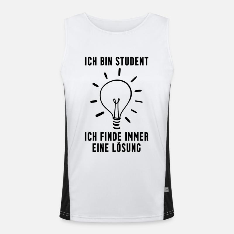 Student Funktionelles Kontrast-Tank Top für Männer 