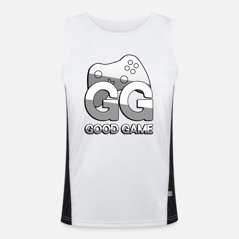 GG GOOD GAME + Controller - Gaming Funktionelles Kontrast-Tank Top für Männer 