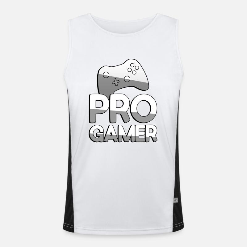 PRO GAMER + Controller - Gaming Funktionelles Kontrast-Tank Top für Männer 