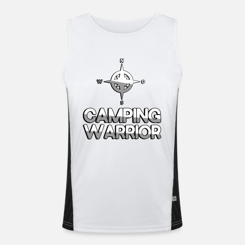 CAMPING WARRIOR + Boussole - Camping Débardeur respirant contrasté Homme 