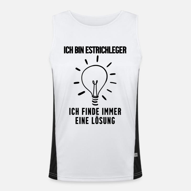 Estrichleger Beruf Ausbildung Funktionelles Kontrast-Tank Top für Männer 