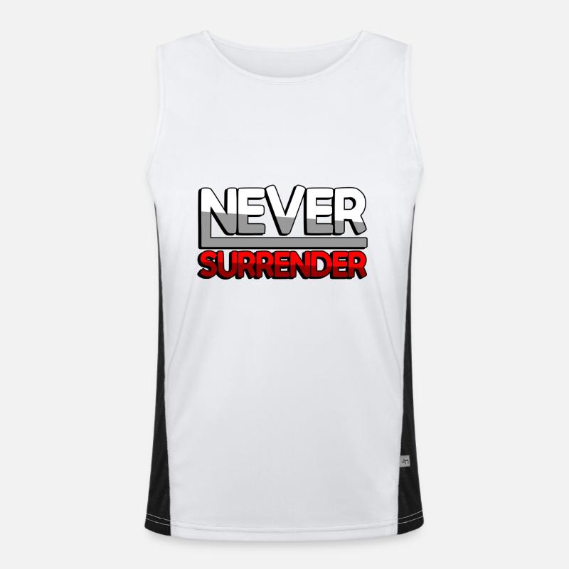NEVER SURRENDER (Rouge) - Jeux Débardeur respirant contrasté Homme 