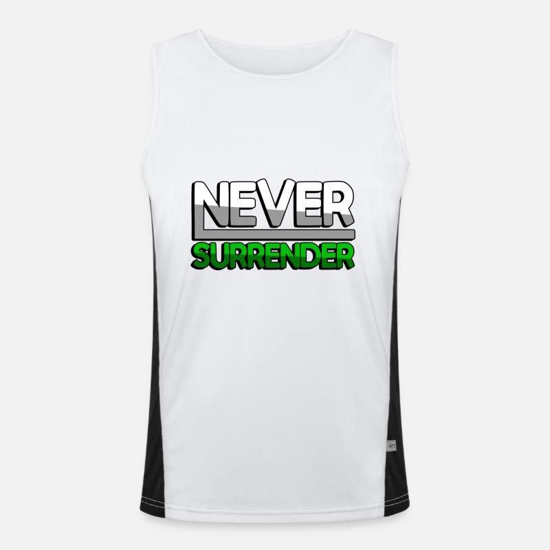 NEVER SURRENDER (Vert) - Jeux Débardeur respirant contrasté Homme 