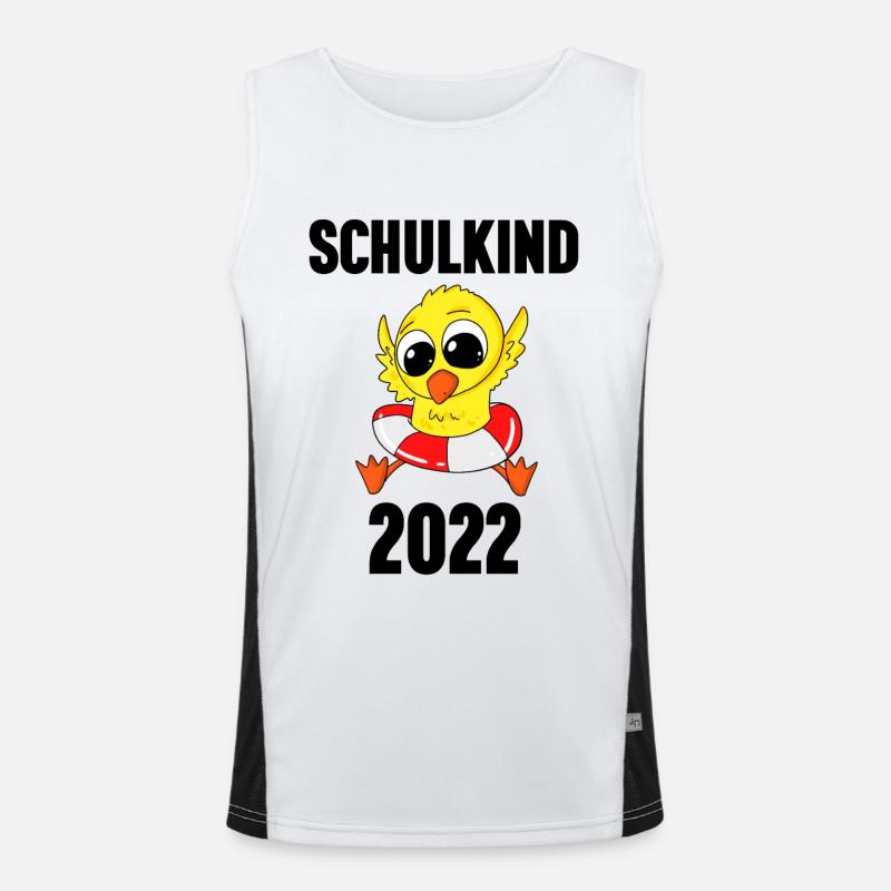 Schuldkind Einschulung 2022 Funktionelles Kontrast-Tank Top für Männer 